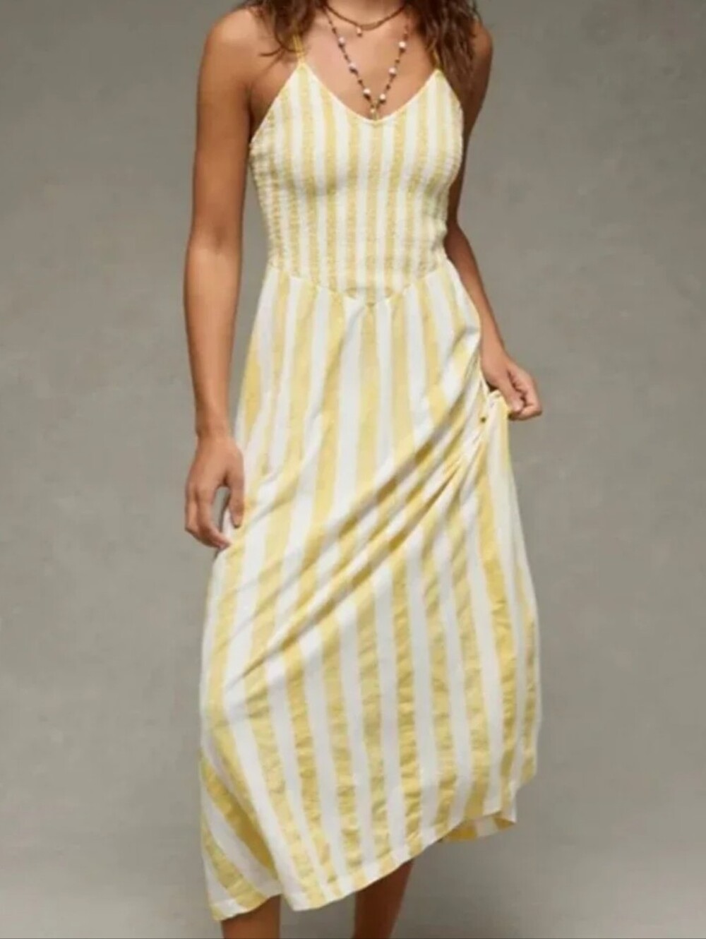 NWT American Eagle Outfitters AE Sunchaser Smocked Maxi Dress Size Large